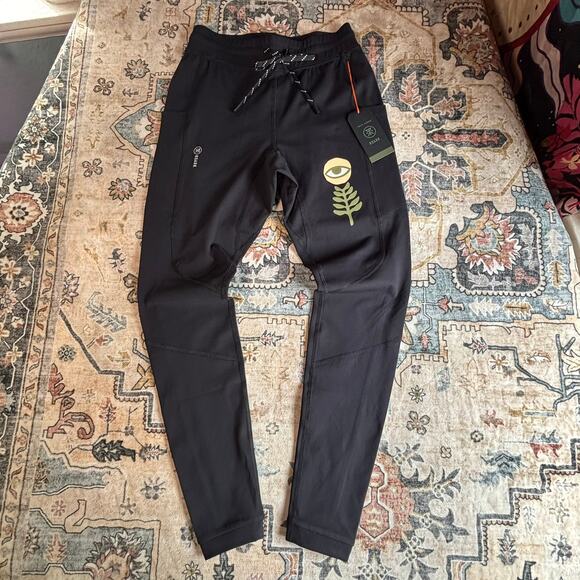 Roark Pants - Roark NEW With Tags Elbert Tights Black "Run Amok" Running Jogger Pants Small